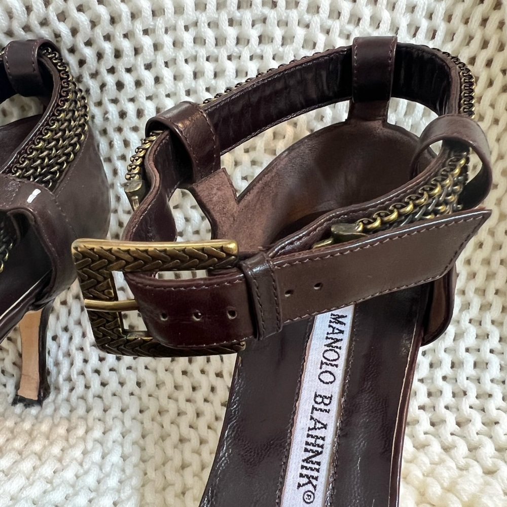 Manolo Blahnik Ankle Strap Pumps - Picture 3 of 9